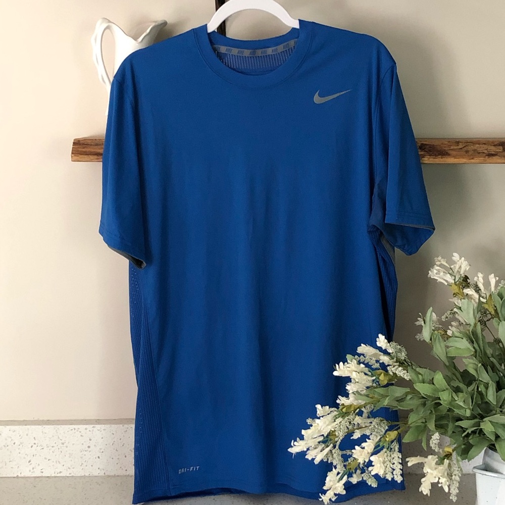 Nike Dri-Fit blue short sleeved athletic shirt